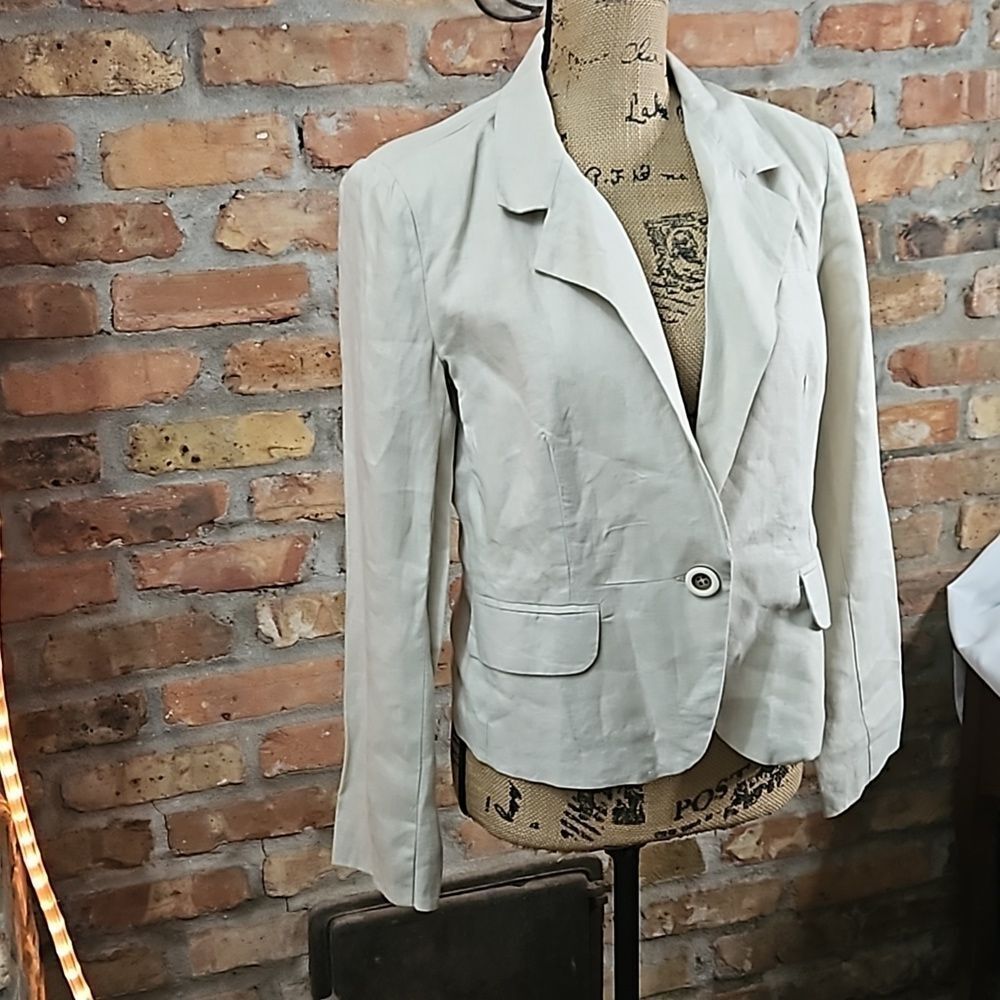 For Cynthia 100% Linen Blazer Fully Lined Classic Small - Picture 4 of 12